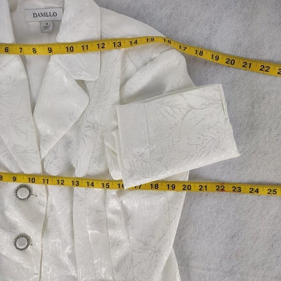 Danillo Mother Of Pearl/White Business Jacket Size 14 - Picture 6 of 10